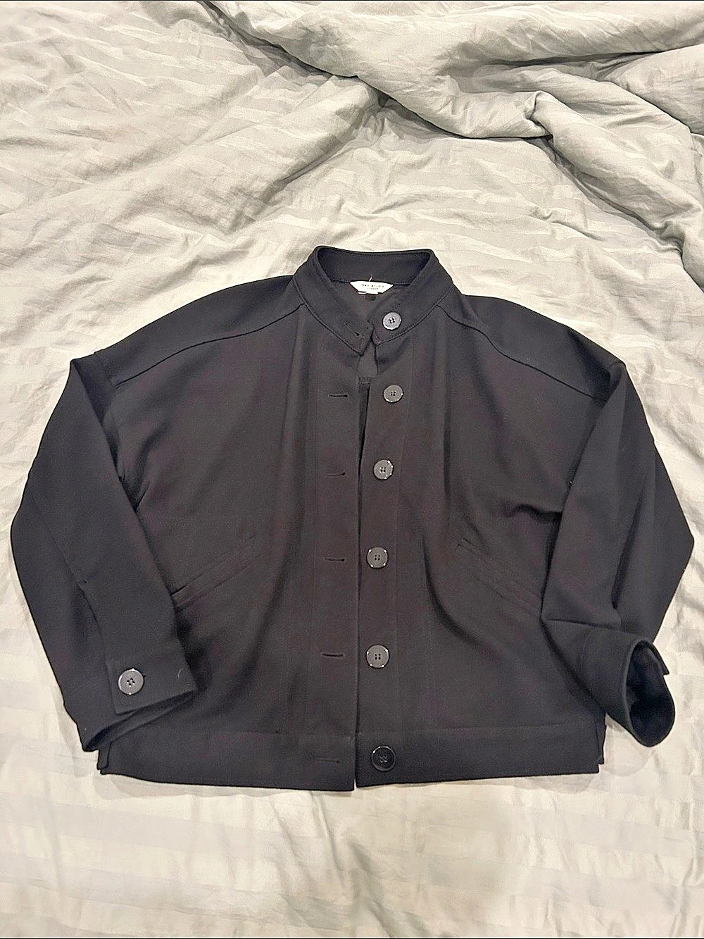 Max Studio London Black Lightweight Jacket Size Medium Like New